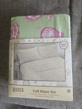 Katie K Mint Sheet Set with Pink Print - Wicked Collection